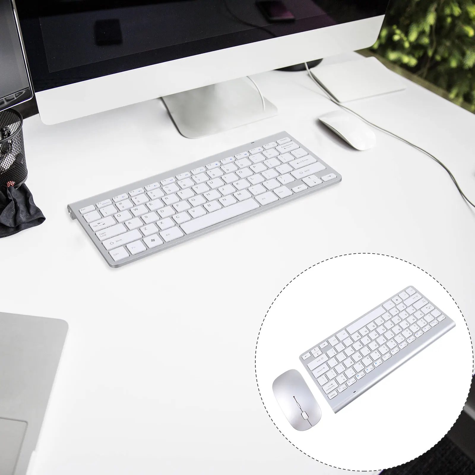 Wireless Keyboard Mouse Combo Silent Click Power Saving Notebook Desktop FN Key Chocolate Style Square
Wireless Keyboard Mouse Combo Silent Click Power Saving Notebook Desktop FN Key Chocolate Style Square