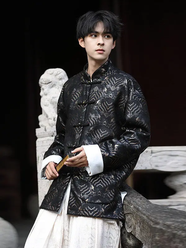 Свободные пары, китайский Sle Jaet с принтом золотой текстуры морской воды, верхняя одежда в стиле ретро для мужчин, весна-осень-зима
Свободные пары, китайский Sle Jaet с принтом золотой текстуры морской воды, верхняя одежда в стиле ретро для мужчин, весна-осень-зима