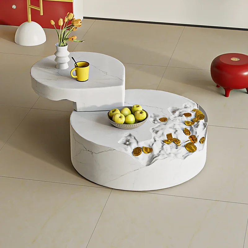 Household Modern Coffee Table Mode Rotating White Designer Coffee Table Luxury Aesthetic Mesa Centro Salon Living Room Furniture
Household Modern Coffee Table Mode Rotating White Designer Coffee Table Luxury Aesthetic Mesa Centro Salon Living Room Furniture