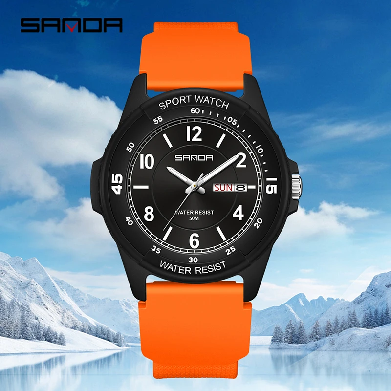 SANDA 6358 Sports Quartz Watch Colorful Light 5ATM Waterproof, Silent, Anti Drop, Seismic Resistant, Youth Silent Quartz Watch
SANDA 6358 Sports Quartz Watch Colorful Light 5ATM Waterproof, Silent, Anti Drop, Seismic Resistant, Youth Silent Quartz Watch