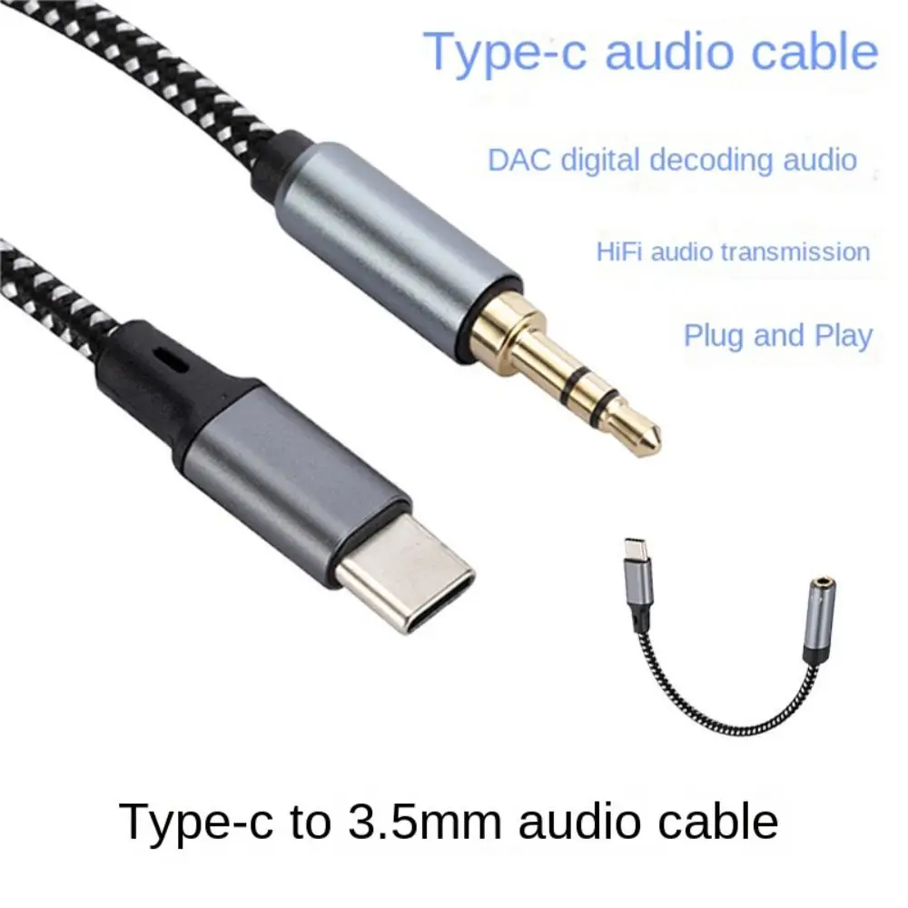 Type-C To 3.5mm Audio Cable AUX Car Speaker Connection Cable Phone Tablet Microphone Headphone Adapter
Type-C To 3.5mm Audio Cable AUX Car Speaker Connection Cable Phone Tablet Microphone Headphone Adapter