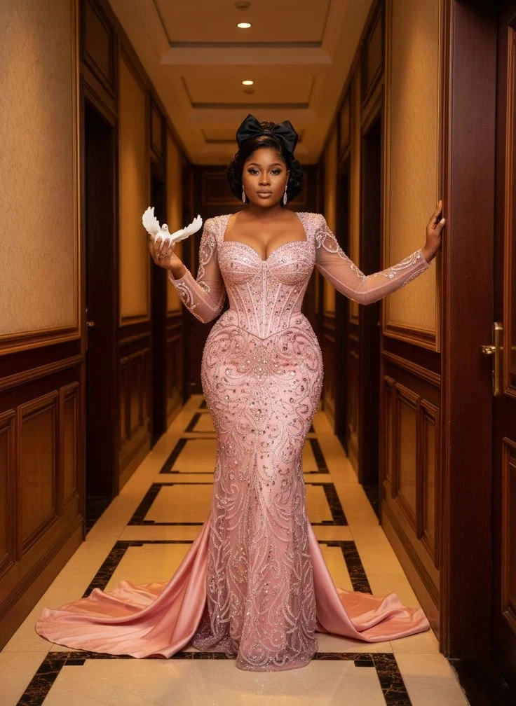 Luxury Mermaid Evening Dress Long Sleeve Beaded Lace Up Back Prom Gown For Women African Party Wedding Guest Dress Customized
Luxury Mermaid Evening Dress Long Sleeve Beaded Lace Up Back Prom Gown For Women African Party Wedding Guest Dress Customized