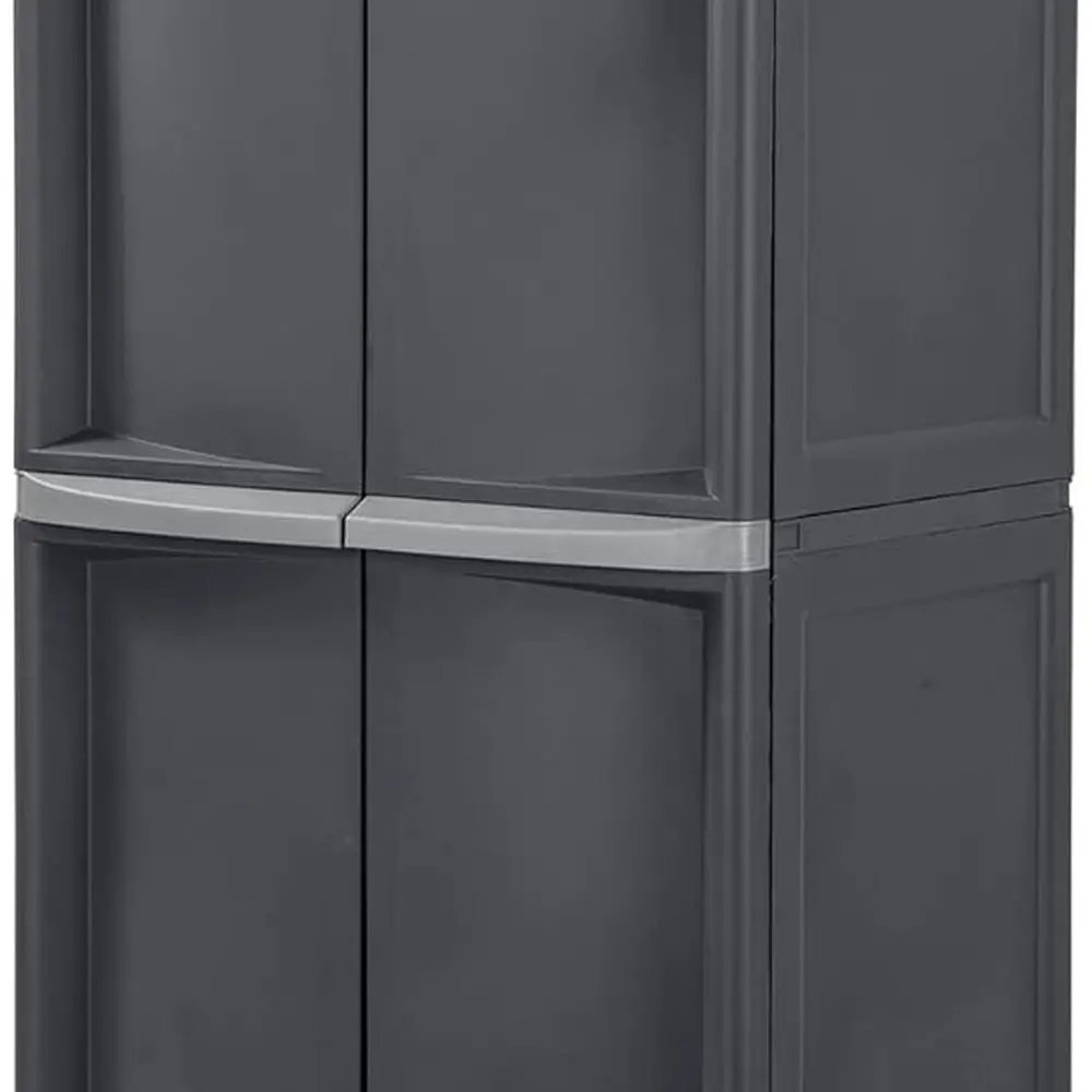 Шкаф из 2 предметов с 4 полками, запираемый шкаф для хранения с регулируемыми полками, серый — пластиковый стеллаж для организации гаража, брюк
Шкаф из 2 предметов с 4 полками, запираемый шкаф для хранения с регулируемыми полками, серый — пластиковый стеллаж для организации гаража, брюк