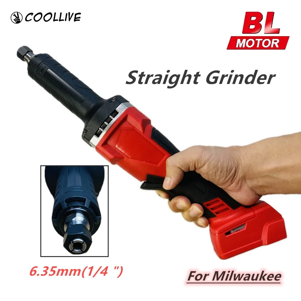 For Milwaukee 18V Battery Straight Grinder Brushless Die Grinder Electric Engraving Polishing Tool Cordless Grinding Machine
For Milwaukee 18V Battery Straight Grinder Brushless Die Grinder Electric Engraving Polishing Tool Cordless Grinding Machine