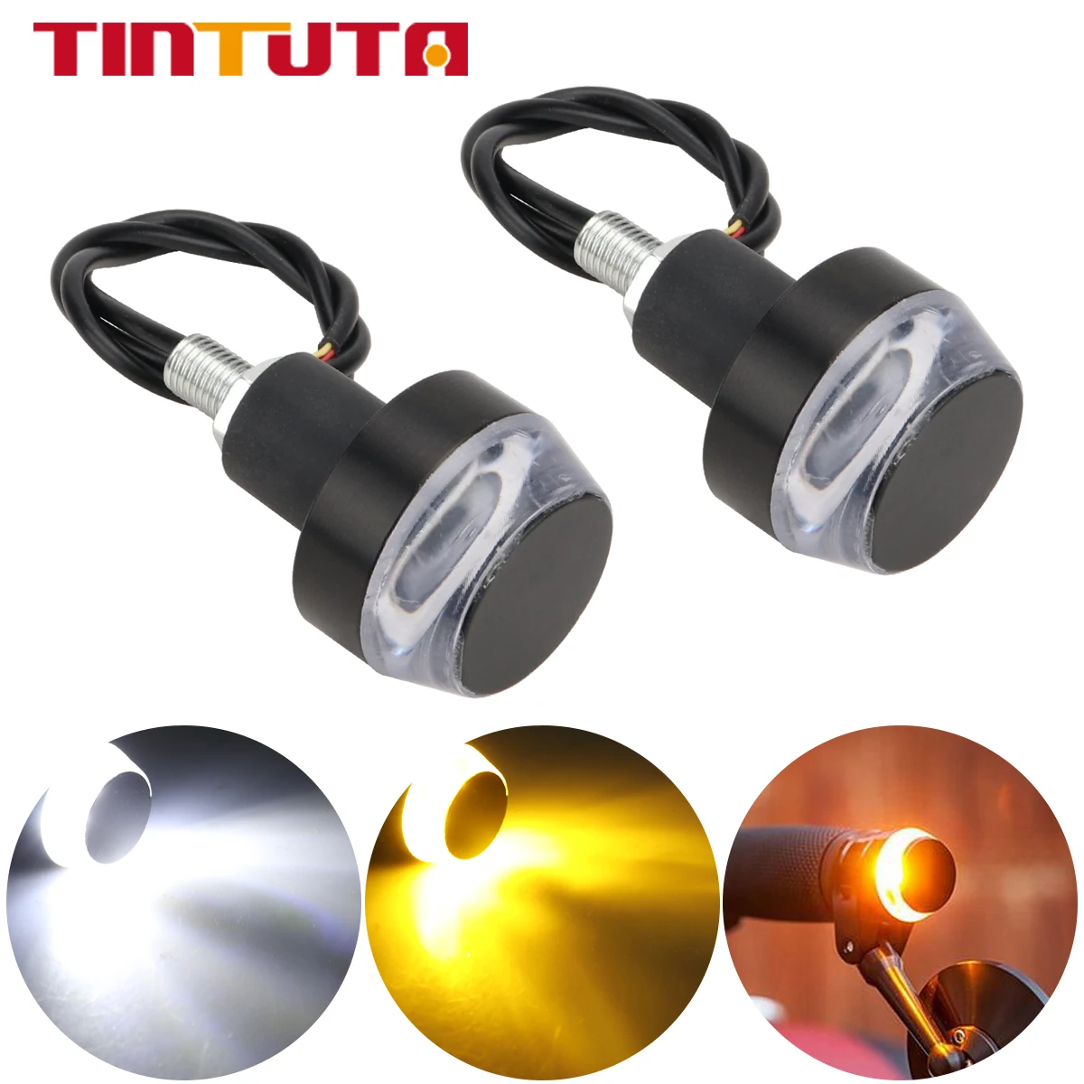 2pcs Motorcycle LED Handle Light Bar End Indicator for Car Turn Signal LED Light Universal Handle Bar Grip Plug Side Marker Lamp
2pcs Motorcycle LED Handle Light Bar End Indicator for Car Turn Signal LED Light Universal Handle Bar Grip Plug Side Marker Lamp