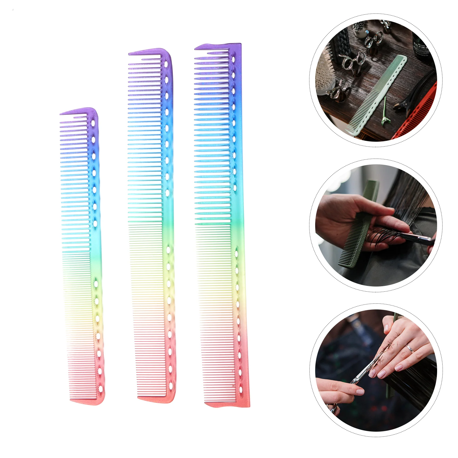 3 Pcs Rainbow Hair Comb Styling Travel Brush Fine Tooth Haircut Cutting Colorful Barber Plastic Salon Supplies Mini
3 Pcs Rainbow Hair Comb Styling Travel Brush Fine Tooth Haircut Cutting Colorful Barber Plastic Salon Supplies Mini