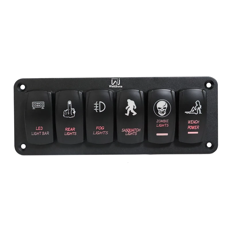 6 Gang Car Switch Panel Control Switch Panel for Car Marine RV Caravan LED Light Car Rocker Switch Auto Replacement Parts 12-24V
6 Gang Car Switch Panel Control Switch Panel for Car Marine RV Caravan LED Light Car Rocker Switch Auto Replacement Parts 12-24V