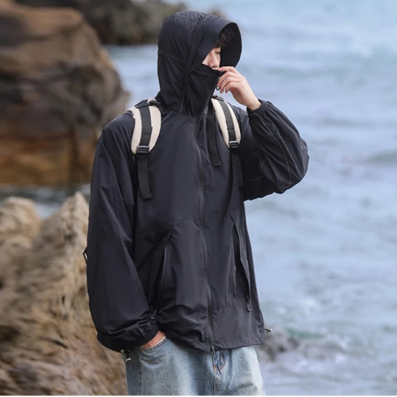 Lightweight Ice Silk Cooling Sunscreen Clothing for Men's Outdoor Sports Hooded Thin Jacket UV Protection Sports Sunscreen Coats
Lightweight Ice Silk Cooling Sunscreen Clothing for Men's Outdoor Sports Hooded Thin Jacket UV Protection Sports Sunscreen Coats