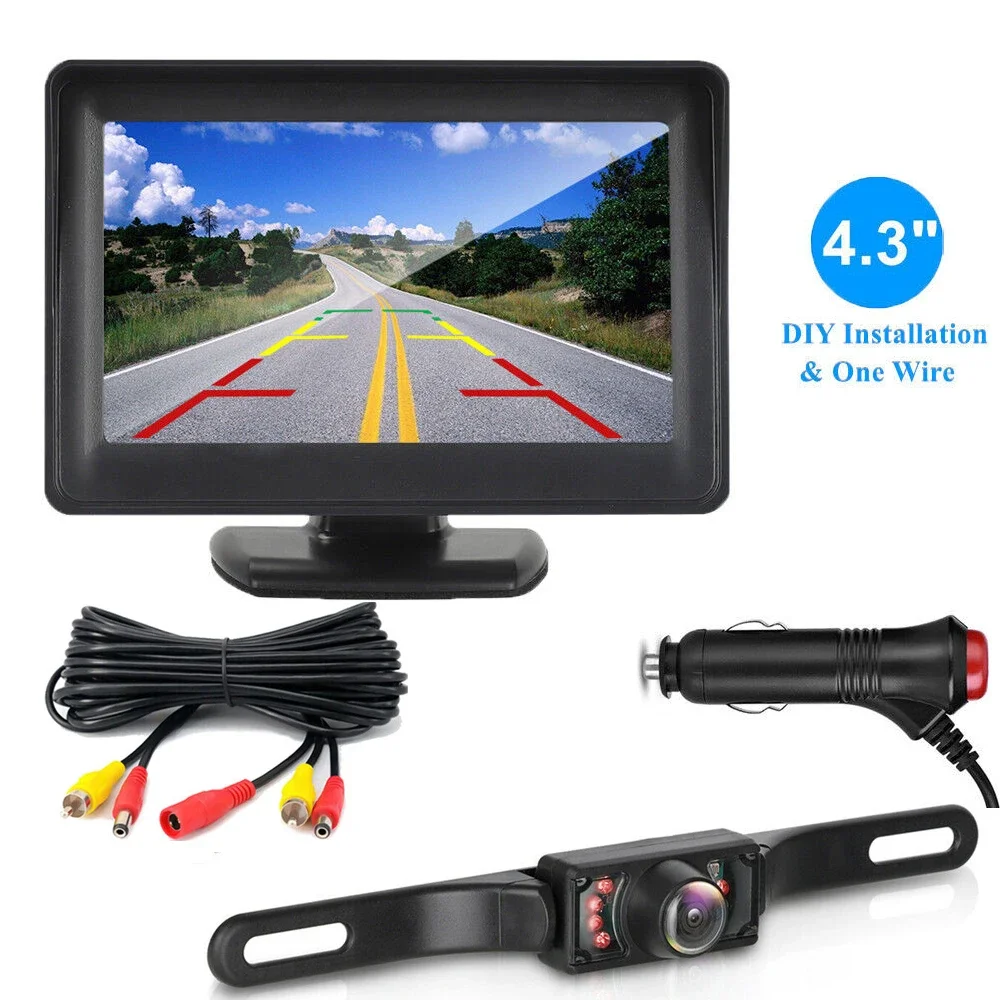 DIY Easy Installation 4.3" Car Rear View Backup Camera Monitor for Vehicle Van Reverse Parking System Night Vision Plug and Play
DIY Easy Installation 4.3" Car Rear View Backup Camera Monitor for Vehicle Van Reverse Parking System Night Vision Plug and Play