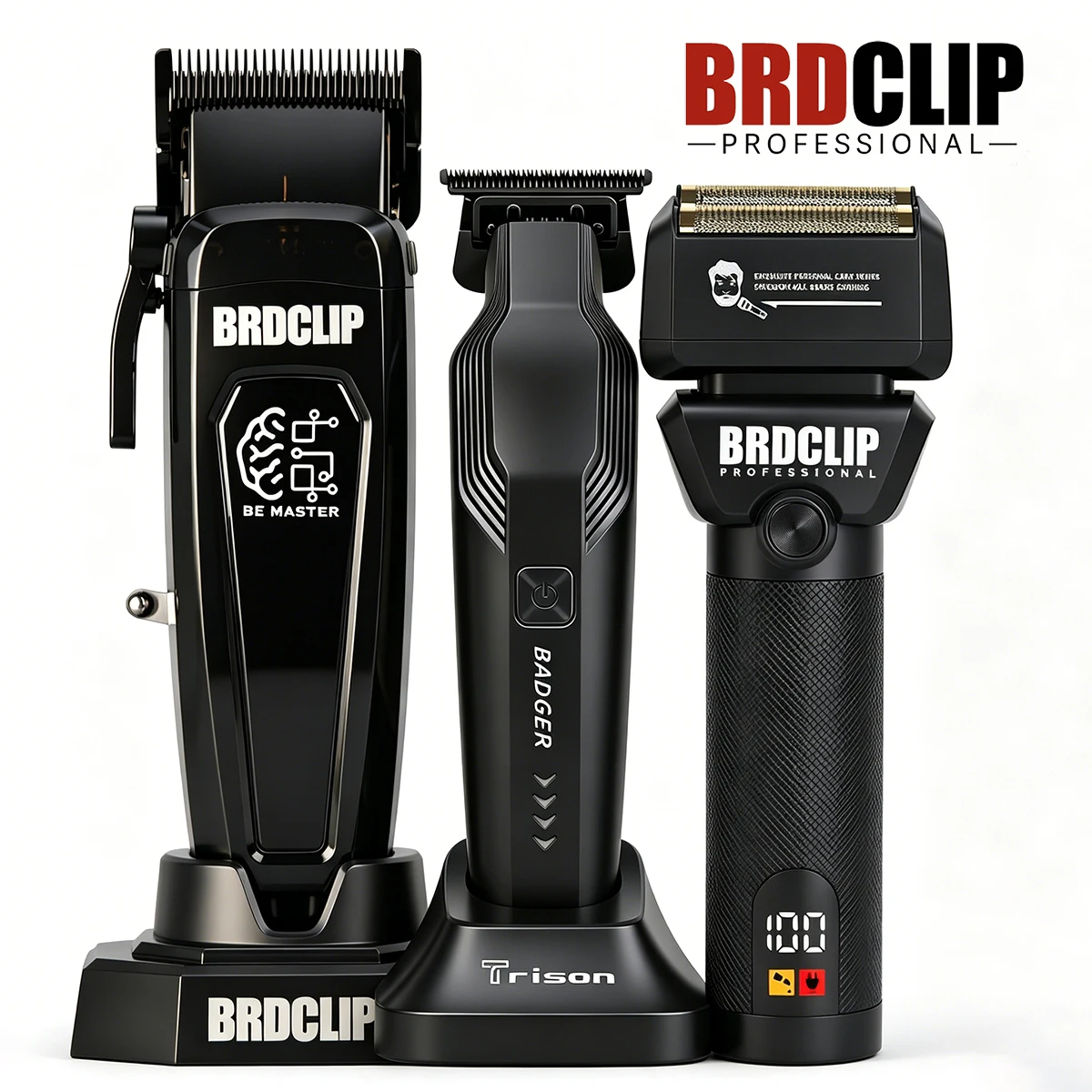 New Professional BRDCLIP BRD-106 M4T 363 High Motor Hair Clipper Electric Cordless Trimmer DLC Blade with Charging Base Shaver
New Professional BRDCLIP BRD-106 M4T 363 High Motor Hair Clipper Electric Cordless Trimmer DLC Blade with Charging Base Shaver