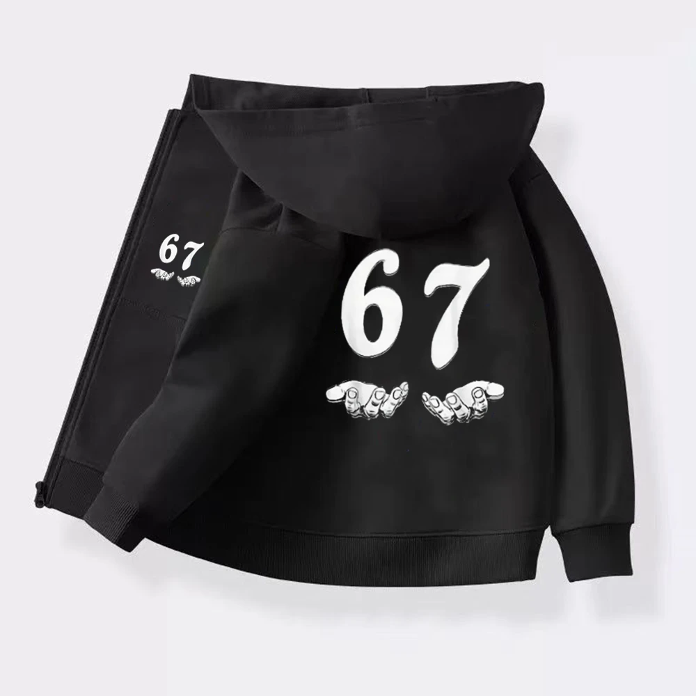 67 Trendy Kids Zip black Hoodie Casual Sweatshirt Boys Girls Soft game number Print Autumn Winter Outerwear Fashion Outerwear
67 Trendy Kids Zip black Hoodie Casual Sweatshirt Boys Girls Soft game number Print Autumn Winter Outerwear Fashion Outerwear