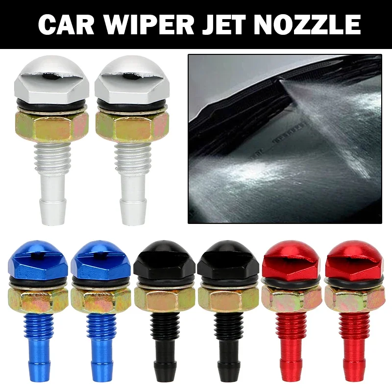 1pair Front Windshield Washer Nozzles Aluminum Alloy Jet Nozzle Fan-Shaped Sprayer Wiper Universal Car Accessories
1pair Front Windshield Washer Nozzles Aluminum Alloy Jet Nozzle Fan-Shaped Sprayer Wiper Universal Car Accessories