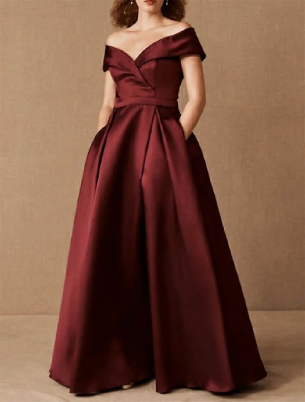 Vinca Sunny Elegant Plus Size Prom Formal Evening Dress Off Shoulder Short Sleeve Floor Length Satin with Pleats Ruched 2023
Vinca Sunny Elegant Plus Size Prom Formal Evening Dress Off Shoulder Short Sleeve Floor Length Satin with Pleats Ruched 2023