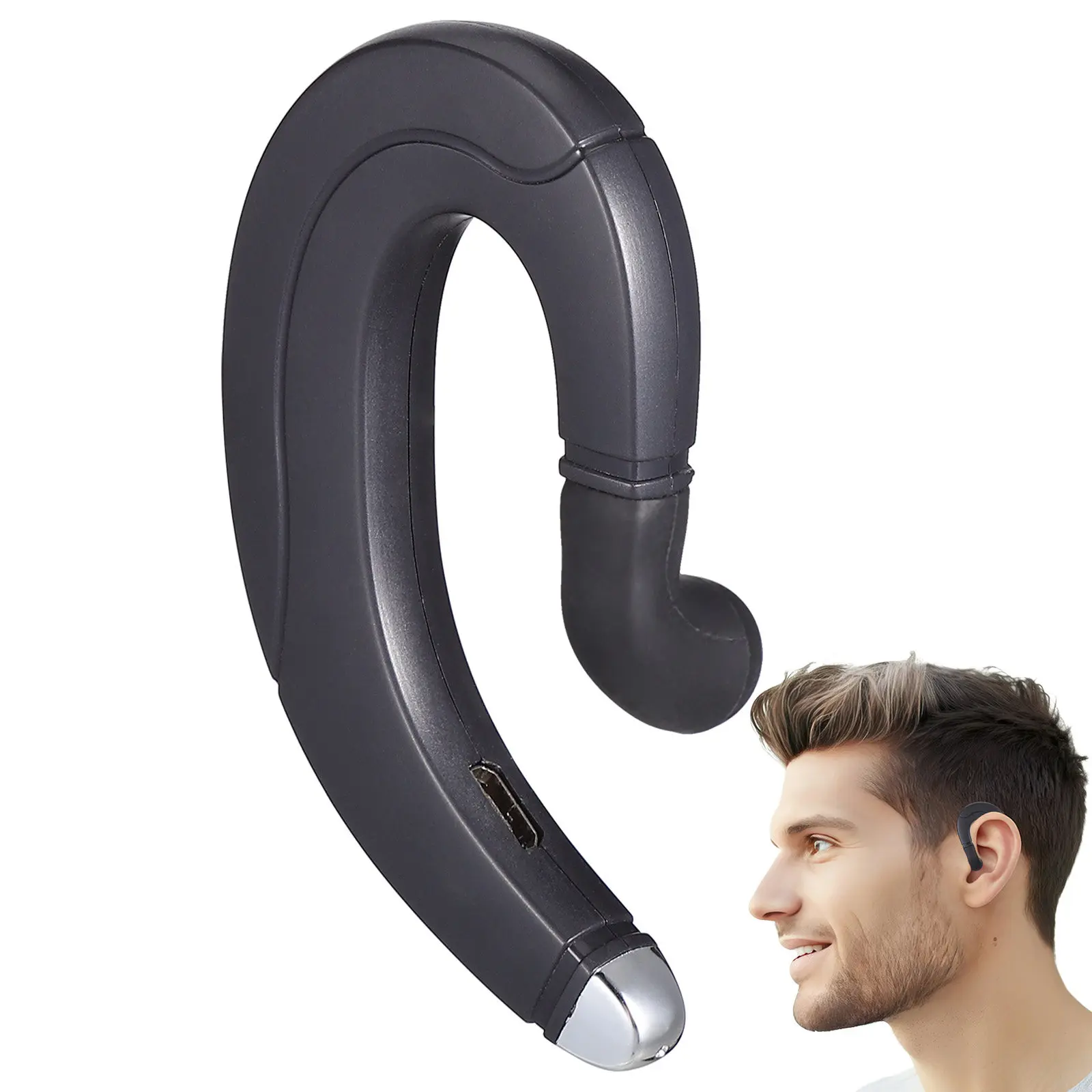 Беспроводные наушники с костной проводимостью премиум-класса, 1 шт., водонепроницаемые IPX5, эргономичный дизайн с креплением на ухо, для занятий спортом, тренировок в зале и активного отдыха
Беспроводные наушники с костной проводимостью премиум-класса, 1 шт., водонепроницаемые IPX5, эргономичный дизайн с креплением на ухо, для занятий спортом, тренировок в зале и активного отдыха