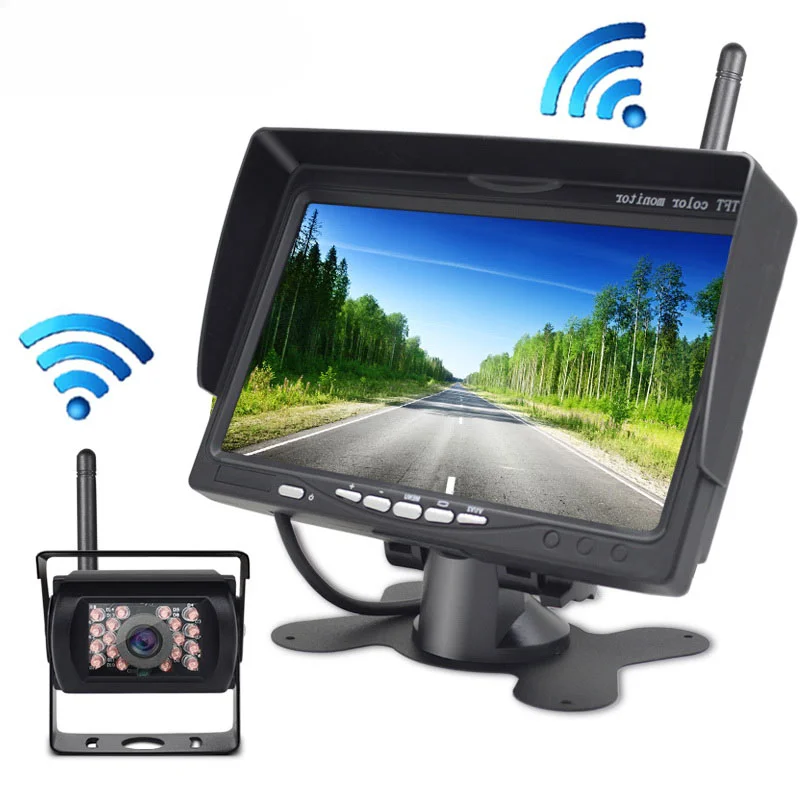 Night Vision Wireless Rear View Camera 7In Car Monitor Screen For Truck Bus RV Trailer Excavator Reverse Image 12V-24V Display
Night Vision Wireless Rear View Camera 7In Car Monitor Screen For Truck Bus RV Trailer Excavator Reverse Image 12V-24V Display