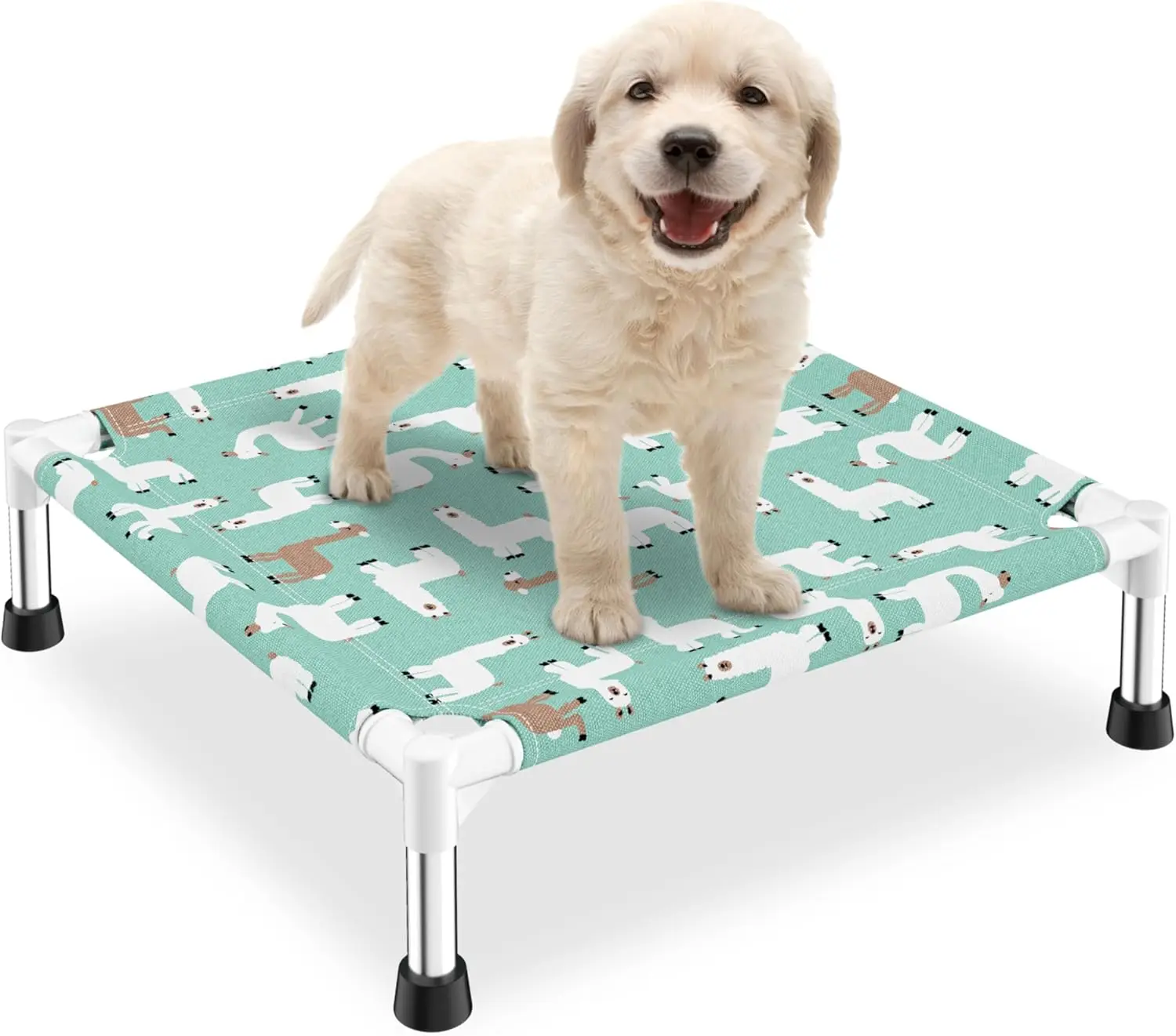 Cute Alpaca Print Elevated Dog Bed - Portable Cooling Pet Cot for Small Dogs - Breathable Thickened Fabric Hammock, Crate Compatible, Indoor & Outdoor Use
Cute Alpaca Print Elevated Dog Bed - Portable Cooling Pet Cot for Small Dogs - Breathable Thickened Fabric Hammock, Crate Compatible, Indoor & Outdoor Use