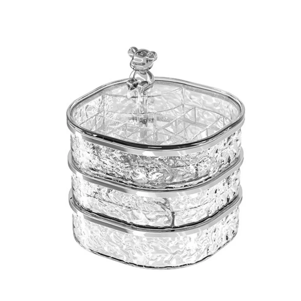 3-layer Bracelet Earring Jewelry Box INS Clear Makeup Storage Rack Partition Organizer Box Necklace Storage Box Home Decoration 
3-layer Bracelet Earring Jewelry Box INS Clear Makeup Storage Rack Partition Organizer Box Necklace Storage Box Home Decoration