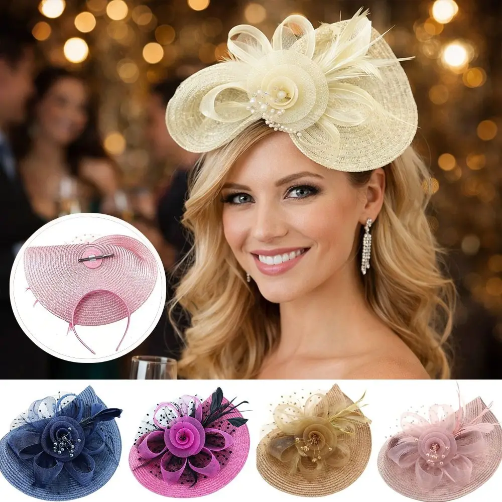 Fashion Mesh Ribbons Fascinator Caps Flower Feather Elegant Hair Drop Fascinator Hat Headwear Hair Accessories
Fashion Mesh Ribbons Fascinator Caps Flower Feather Elegant Hair Drop Fascinator Hat Headwear Hair Accessories