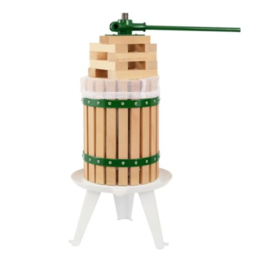CAELUM Fruit Wine Press Apple and Grape and Berries Crusher Manual Juicer 18 L Solid Wood Basket with 8 Blocks Heavy Duty Cider
CAELUM Fruit Wine Press Apple and Grape and Berries Crusher Manual Juicer 18 L Solid Wood Basket with 8 Blocks Heavy Duty Cider
