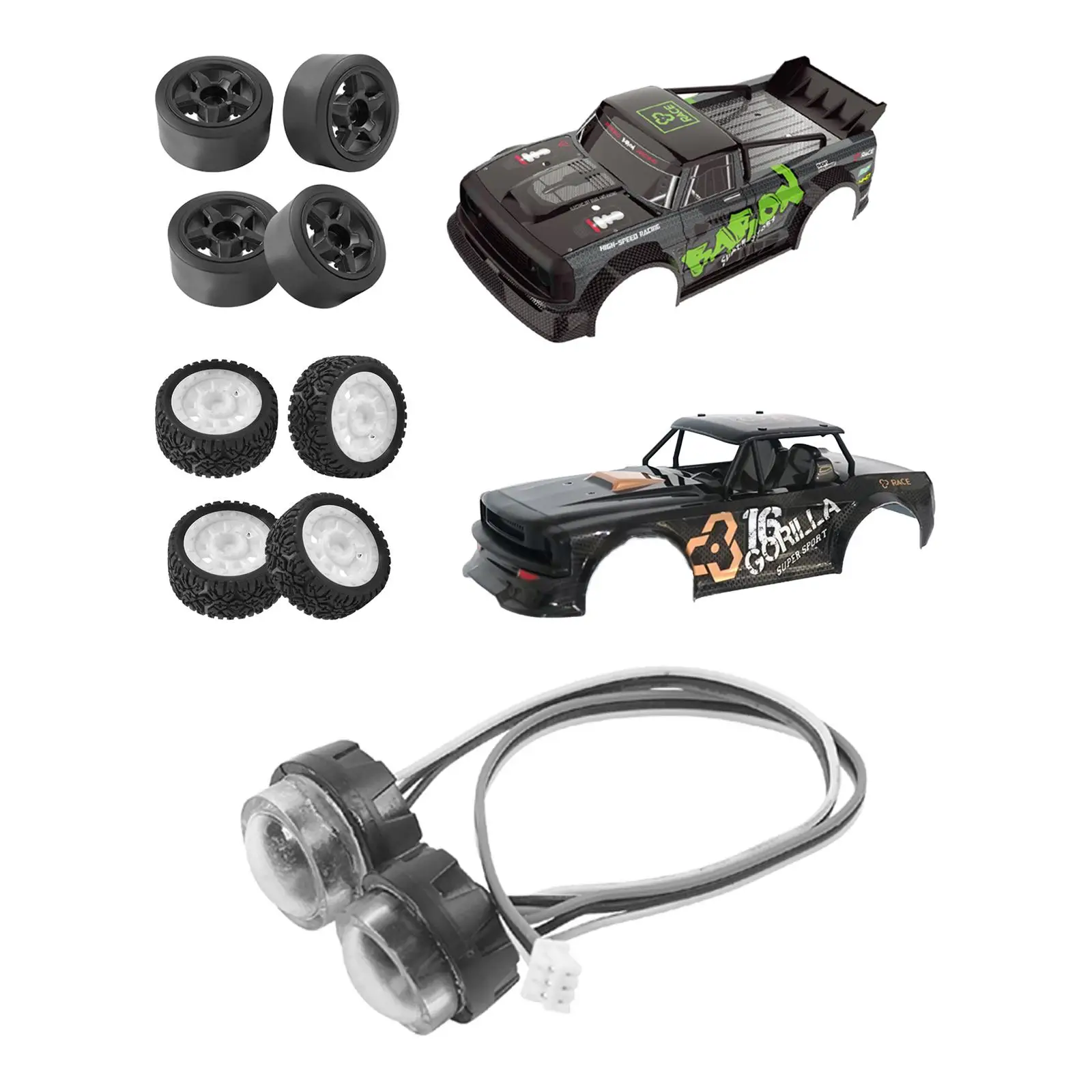 RC Car Body Shell Replacement Durable Plastic Black Green for 1 16 Scale Drift RC Truck Kit
RC Car Body Shell Replacement Durable Plastic Black Green for 1 16 Scale Drift RC Truck Kit