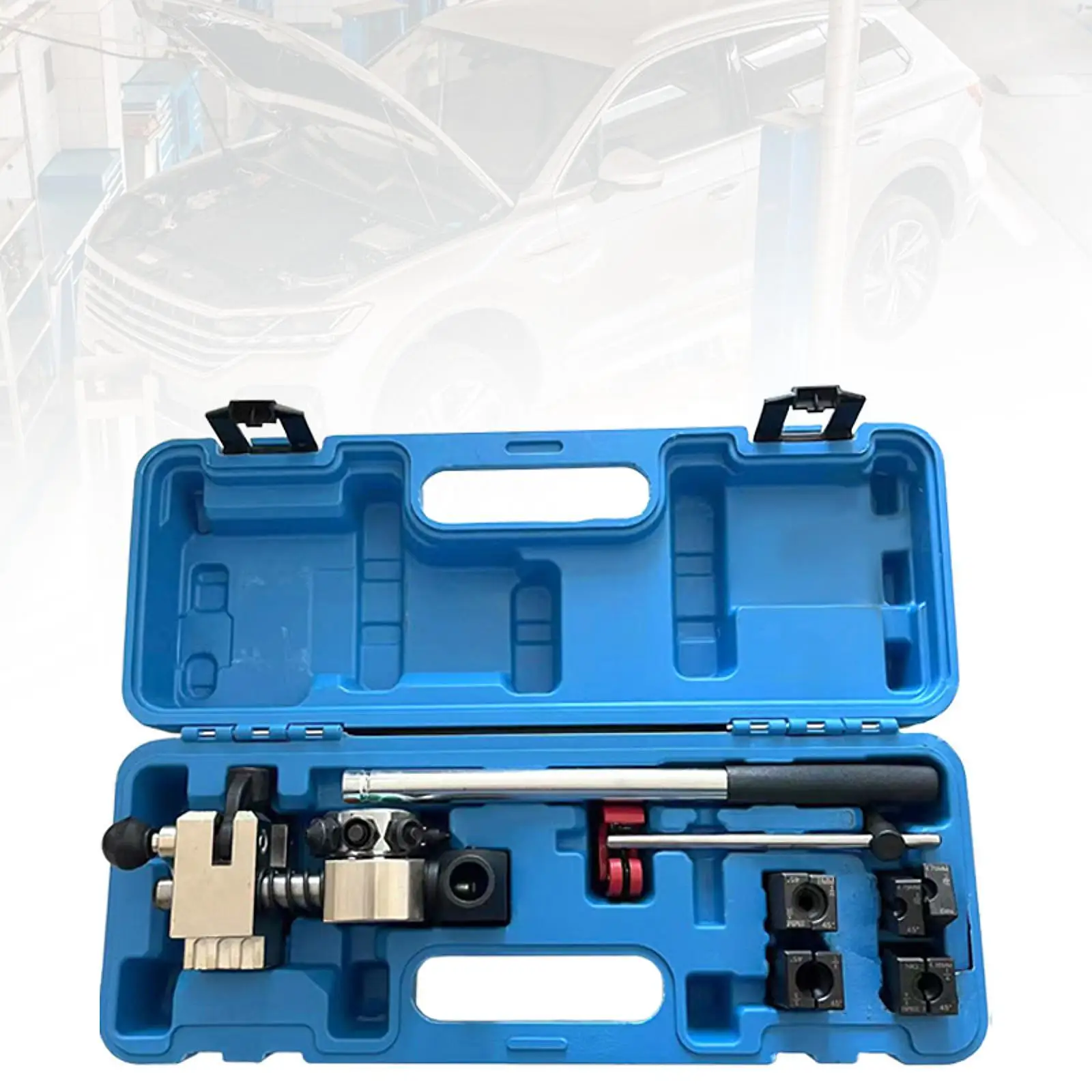 Brake Line Flaring Tool Practical Heavy Duty Portable Automotive Equipment Brake Tools for 3/16" 1/4" 5/16" 3/8" Metal Tubing
Brake Line Flaring Tool Practical Heavy Duty Portable Automotive Equipment Brake Tools for 3/16" 1/4" 5/16" 3/8" Metal Tubing
