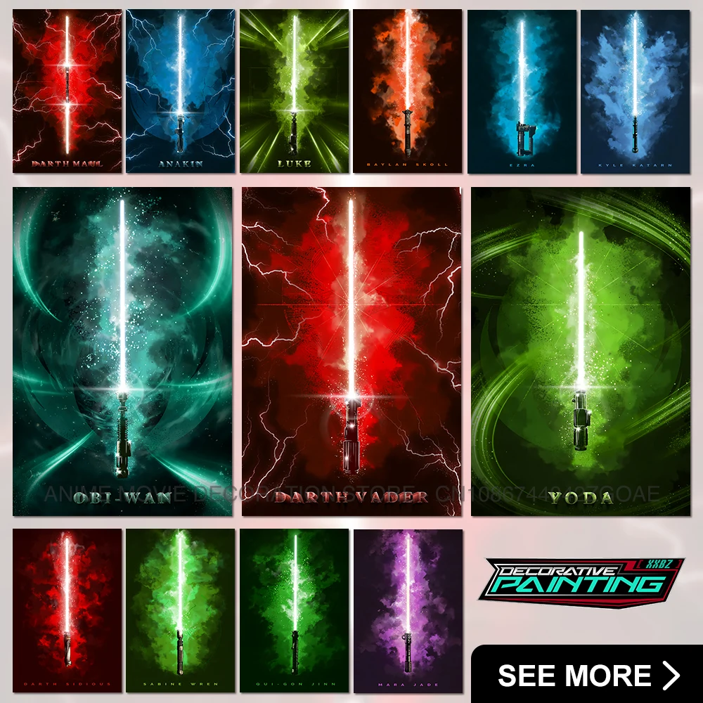 Star Wars lightsaber Series Frameless Poster Movie Wall Artwork Paintings Pictures Living Room Hd Prints Canvas Home Decoration
Star Wars lightsaber Series Frameless Poster Movie Wall Artwork Paintings Pictures Living Room Hd Prints Canvas Home Decoration