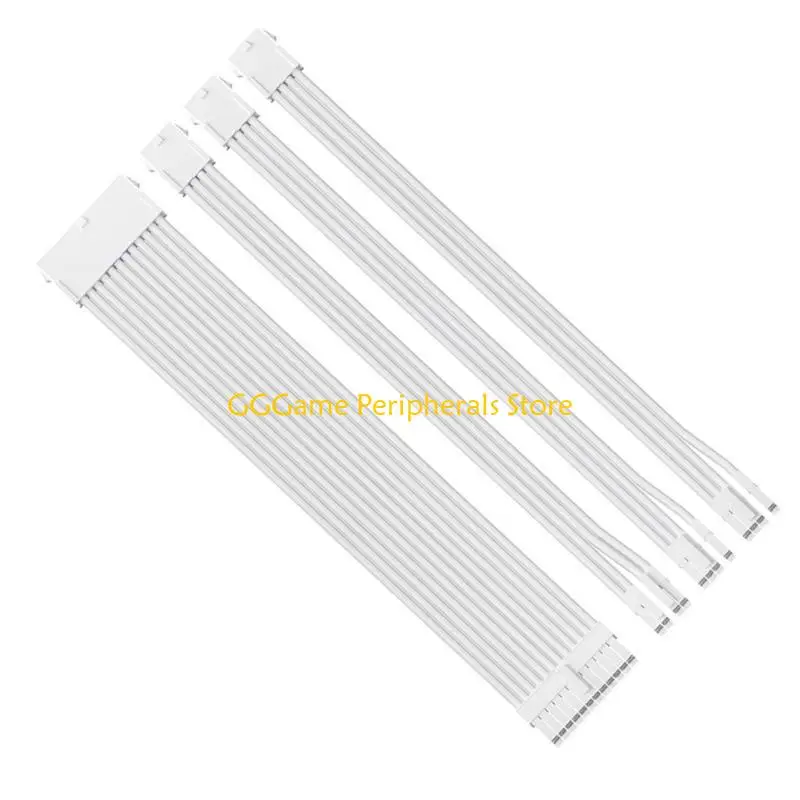 U55B 18AWG Power Cable Extension Set for PC Includes 1x24Pin 1x8Pin CPU, 2x8Pin PCIE Cables with Combs, 30cm Color Option
U55B 18AWG Power Cable Extension Set for PC Includes 1x24Pin 1x8Pin CPU, 2x8Pin PCIE Cables with Combs, 30cm Color Option