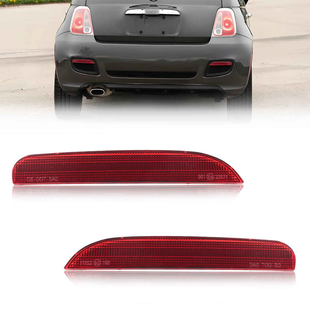 2Pcs Rear Bumper Reflector Light Brake Light Tail Light Turn Signal Light Turn Warning Light Daytime Running Light DRL Light Cover For 2012 2013 2014 2015 2016 2017 FIAT 500 No Bulb/Socket Included
2Pcs Rear Bumper Reflector Light Brake Light Tail Light Turn Signal Light Turn Warning Light Daytime Running Light DRL Light Cover For 2012 2013 2014 2015 2016 2017 FIAT 500 No Bulb/Socket Included