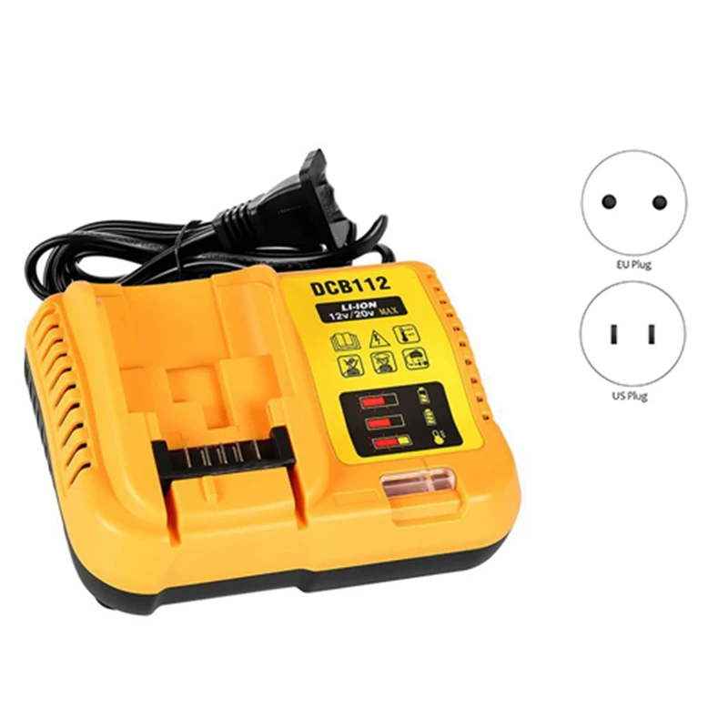 DCB112 Battery Charger Replacement For Dewalt Battery Charger For Dewalt 12V 20V Max Lithium Battery US Plug Easy Install
DCB112 Battery Charger Replacement For Dewalt Battery Charger For Dewalt 12V 20V Max Lithium Battery US Plug Easy Install