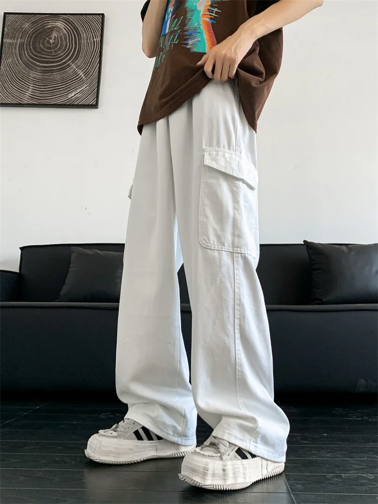 White Workwear Jeans Men's Casual Loose Hip Hop Trend Street Fashion Water Wash High Street Versatile Long Pants
White Workwear Jeans Men's Casual Loose Hip Hop Trend Street Fashion Water Wash High Street Versatile Long Pants