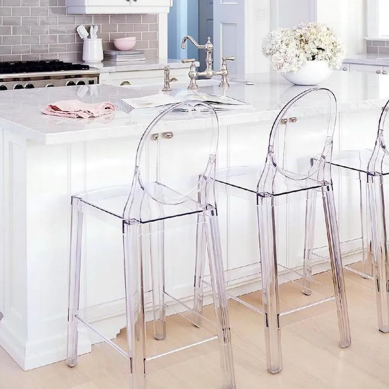 8Pcs Fashion Home Decor Clear Acrylic Plastic Ghost Chair Restaurant Dinning Furniture Stool For Party Bar Decoration
8Pcs Fashion Home Decor Clear Acrylic Plastic Ghost Chair Restaurant Dinning Furniture Stool For Party Bar Decoration