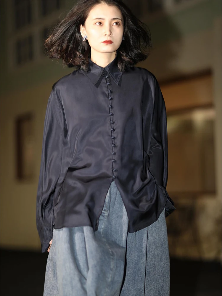 Женская шелковая рубашка Ele Retro Original Miss G из натурального шелка и ацетата, с ультра-длинным рукавом, свободного кроя, с воротником-стойкой
Женская шелковая рубашка Ele Retro Original Miss G из натурального шелка и ацетата, с ультра-длинным рукавом, свободного кроя, с воротником-стойкой