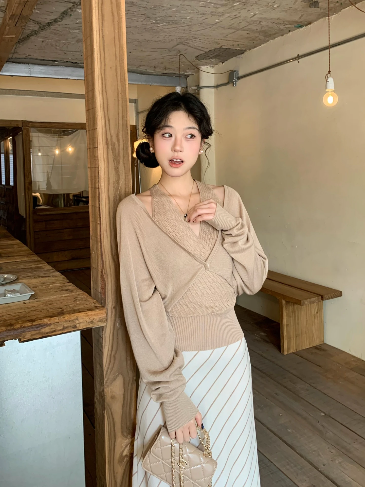 Sweet Sle Moby Nanae Women's Knitted Vest Top V-ne Neline Two-piece Set Slimming Soft Lenzing Long Sve Clothes
Sweet Sle Moby Nanae Women's Knitted Vest Top V-ne Neline Two-piece Set Slimming Soft Lenzing Long Sve Clothes