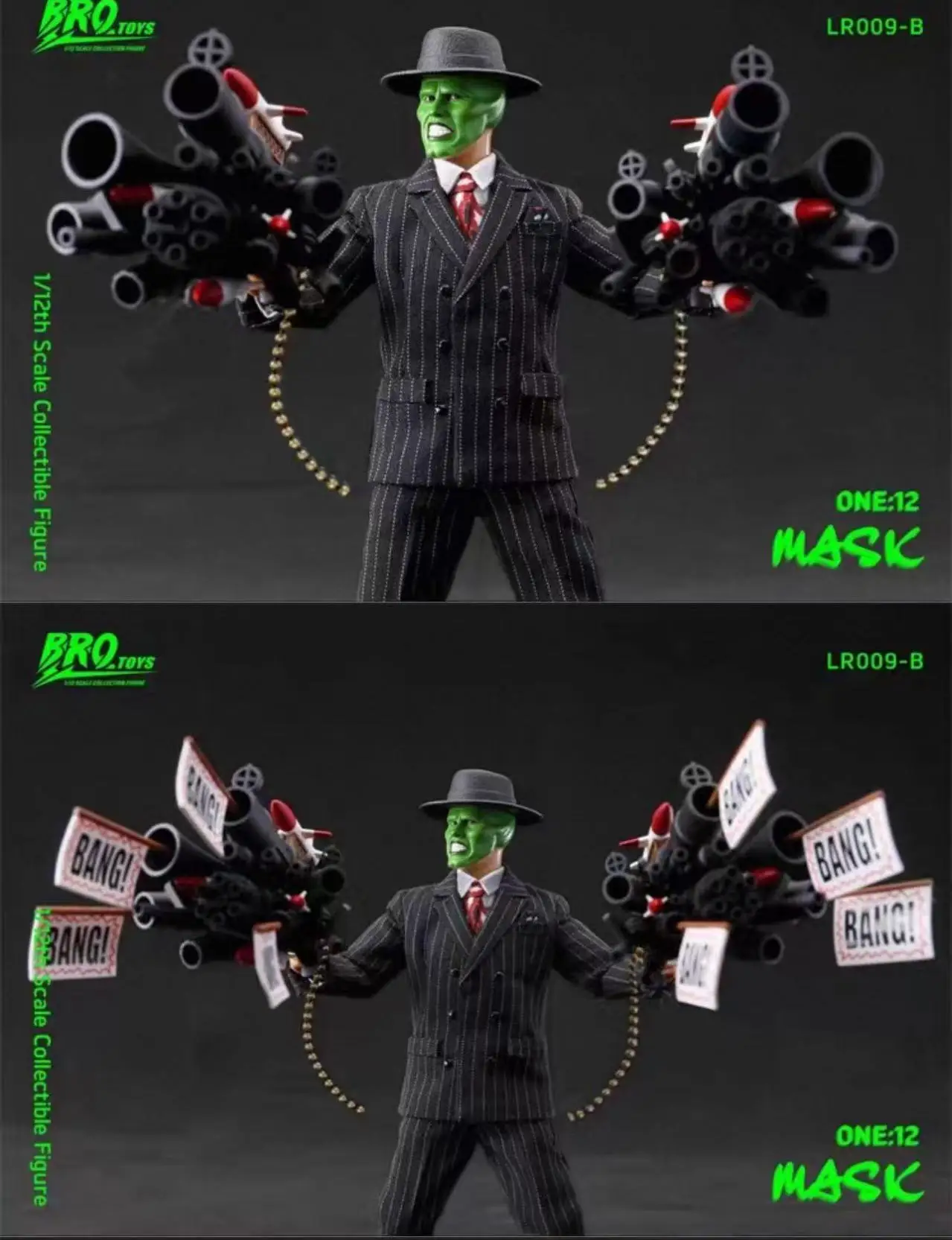 В наличии BROTOYS LR009 Маска Стэнли Ipkiss Movability Модель игрушки Коллекция тканевой одежды Коллекционная фигурка масштаба 1/12
В наличии BROTOYS LR009 Маска Стэнли Ipkiss Movability Модель игрушки Коллекция тканевой одежды Коллекционная фигурка масштаба 1/12