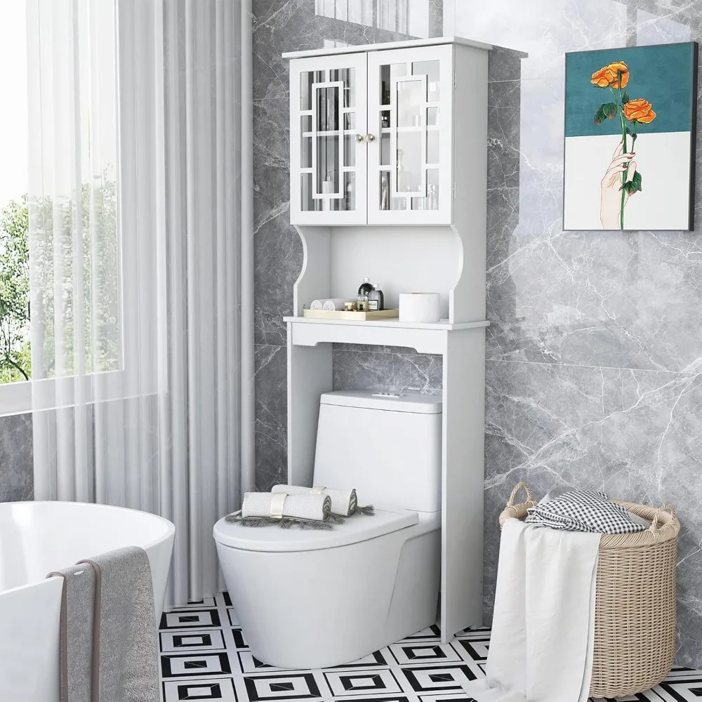 Over-The-Toilet Storage Space Saver, Bathroom Organizer with Cabinet and Shelf, Above Toilet Standing Rack (White)
Over-The-Toilet Storage Space Saver, Bathroom Organizer with Cabinet and Shelf, Above Toilet Standing Rack (White)