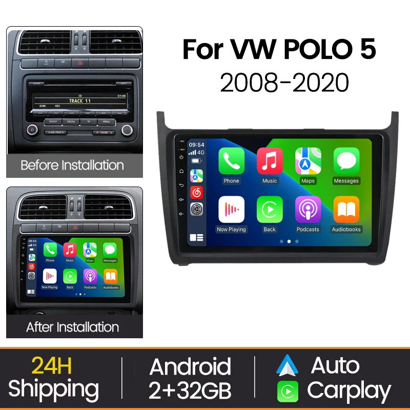 MEKEDE Car Radio Multimedia Vedio Player For Volkswagen POLO 2008-2020 Wireless Carplay Android Auto WIFI BT GPS Mirrorlink
MEKEDE Car Radio Multimedia Vedio Player For Volkswagen POLO 2008-2020 Wireless Carplay Android Auto WIFI BT GPS Mirrorlink