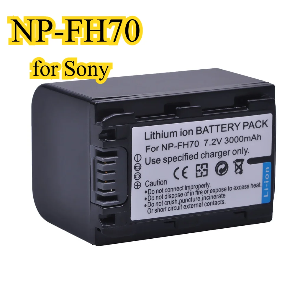 Сменный аккумулятор NP-FH70, 3000 мАч, совместимый с блоком питания Sony NP-FH60/DCR-DVD508 Handycam
Сменный аккумулятор NP-FH70, 3000 мАч, совместимый с блоком питания Sony NP-FH60/DCR-DVD508 Handycam