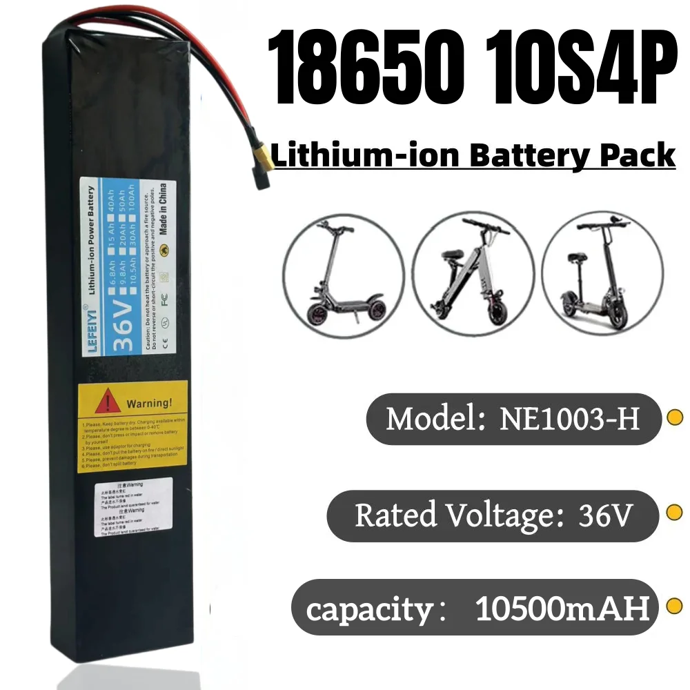 Original battery 10S4P 36V 10400mAh electric scooter lithium battery 18650 battery pack 36V 750W-1000W electric scooter battery
Original battery 10S4P 36V 10400mAh electric scooter lithium battery 18650 battery pack 36V 750W-1000W electric scooter battery