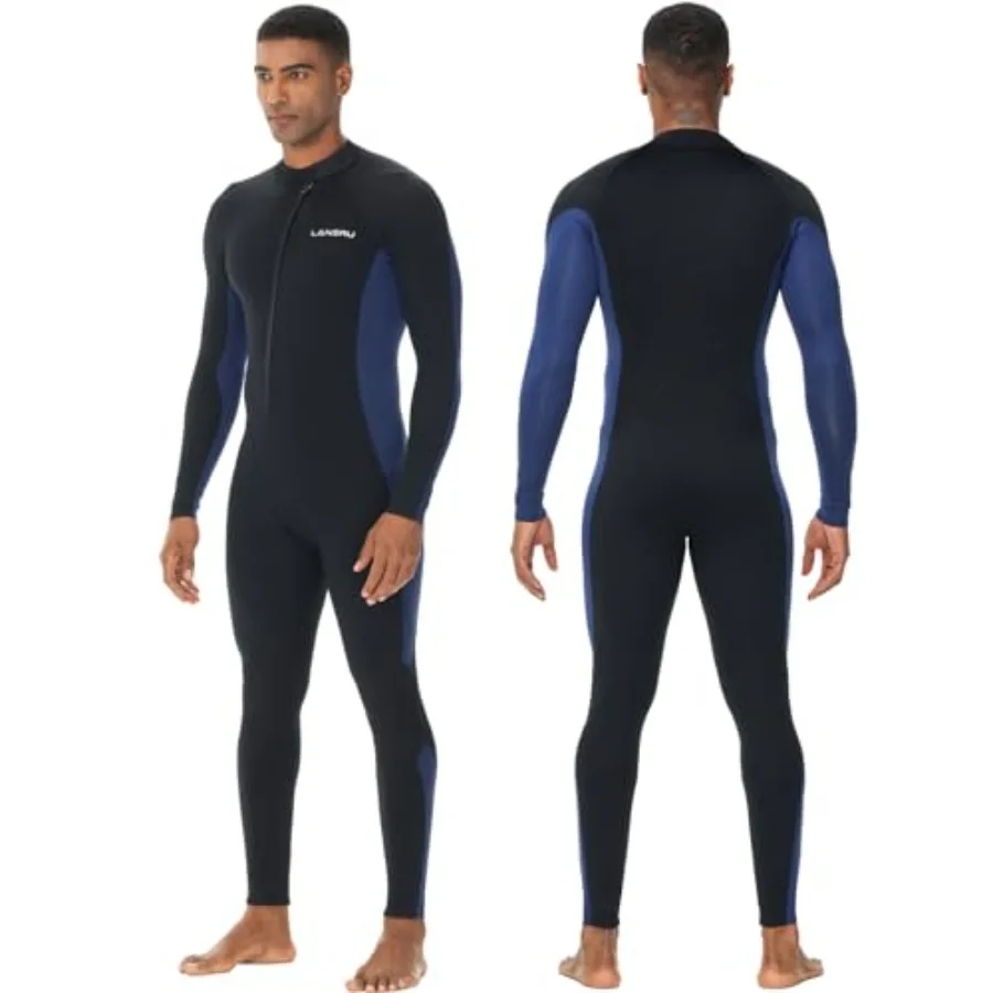 Wetsuit 5/4mm CR Neoprene for Men and Women Black/Gray Thermal Cold-Water Protection Front Zip Ideal for Surfing Snorkeling Div
Wetsuit 5/4mm CR Neoprene for Men and Women Black/Gray Thermal Cold-Water Protection Front Zip Ideal for Surfing Snorkeling Div