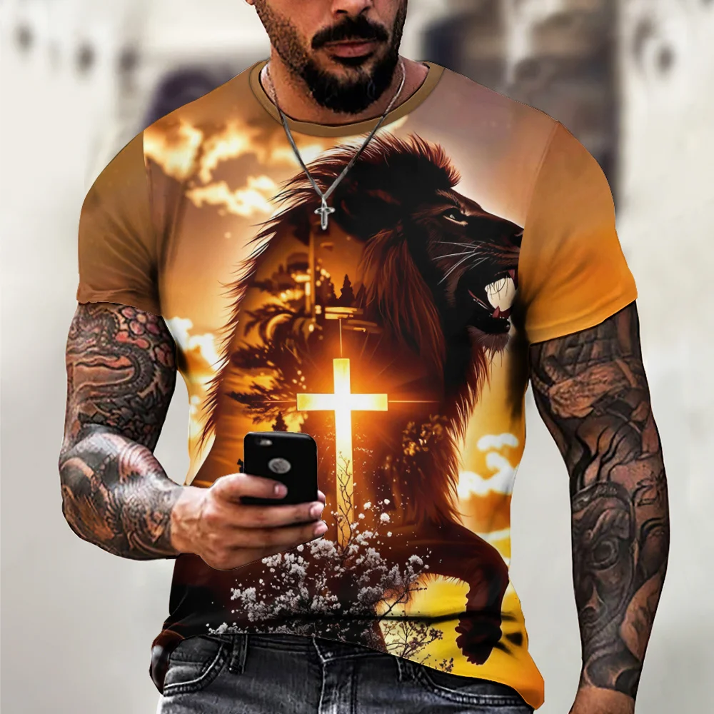 Animal Men's T-shirt Summer Outdoor Casual Round Neck Pullover Fashion Short Sleeve Top 3D Tiger Print OverSize Men's Clothing
Animal Men's T-shirt Summer Outdoor Casual Round Neck Pullover Fashion Short Sleeve Top 3D Tiger Print OverSize Men's Clothing