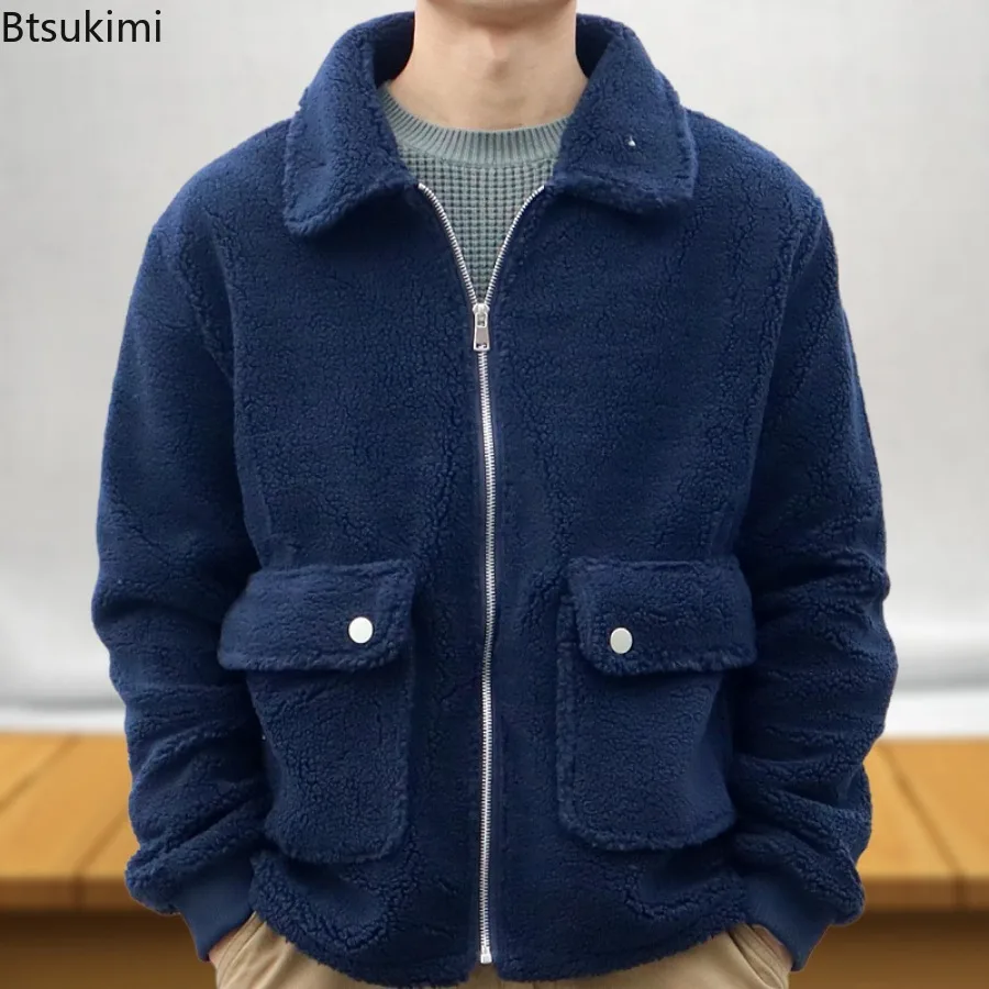 2024 Men's Autumn Winter Clothing Two-pocket Lamb Fleece Coats Jacket Thickened Warm Zipper Casual Jacket Outerwear Men Blazer
2024 Men's Autumn Winter Clothing Two-pocket Lamb Fleece Coats Jacket Thickened Warm Zipper Casual Jacket Outerwear Men Blazer