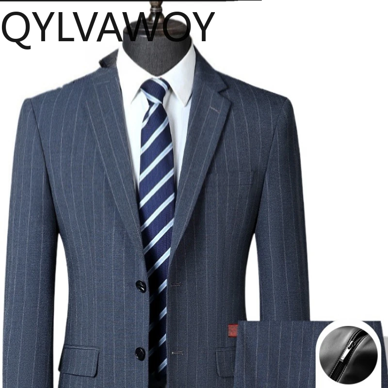 QYLVAWOY 75% полиэстер, осень 2022, высококачественный мужской костюм в полоску, комплект премиум-класса для свадьбы и бизнеса среднего возраста, деловой костюм LJ2809
QYLVAWOY 75% полиэстер, осень 2022, высококачественный мужской костюм в полоску, комплект премиум-класса для свадьбы и бизнеса среднего возраста, деловой костюм LJ2809