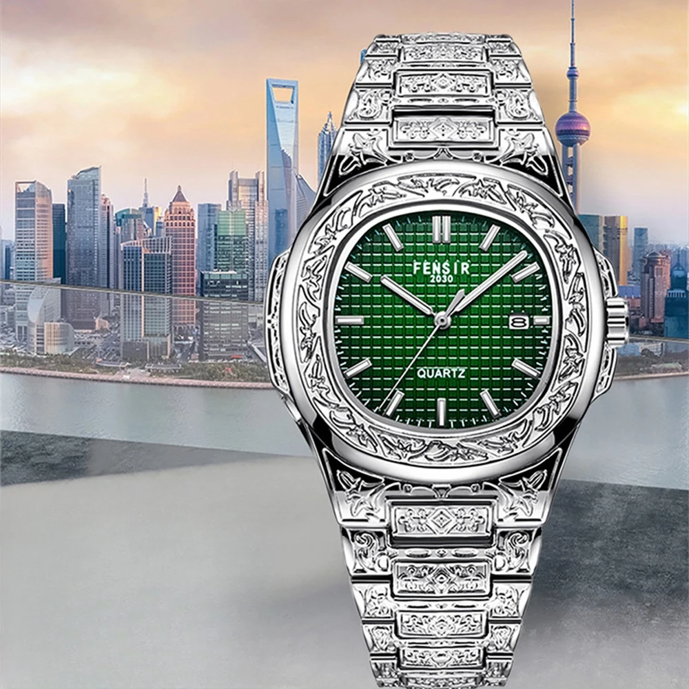 2025 Celebrity Carving Grid Dial Men's Watch European and American Fashion Simple Quartz Watch Cool Men's Watch Limited Edition
2025 Celebrity Carving Grid Dial Men's Watch European and American Fashion Simple Quartz Watch Cool Men's Watch Limited Edition