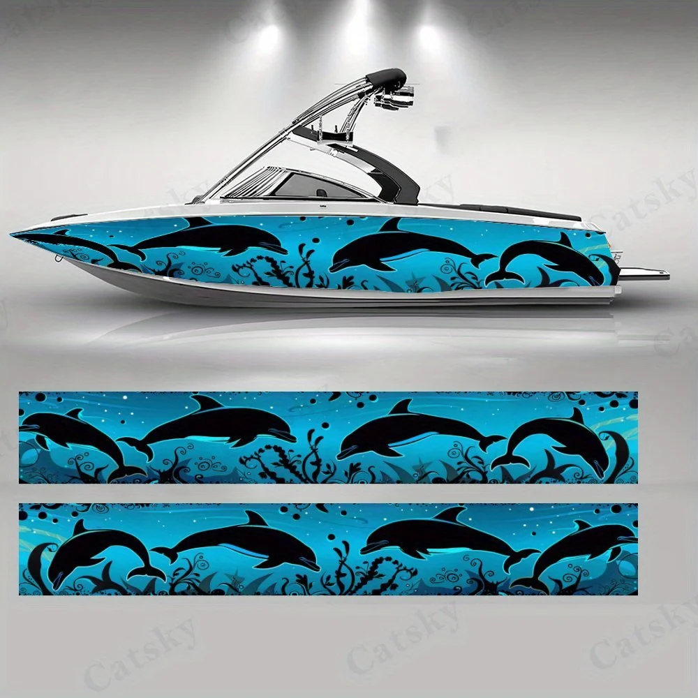 Dolphin Silhouettes in Blue Sea Boat Stickers, PVC Waterproof Durable Vinyl Wrap Decals for Fishing Boats, Durable and Stylish G
Dolphin Silhouettes in Blue Sea Boat Stickers, PVC Waterproof Durable Vinyl Wrap Decals for Fishing Boats, Durable and Stylish G