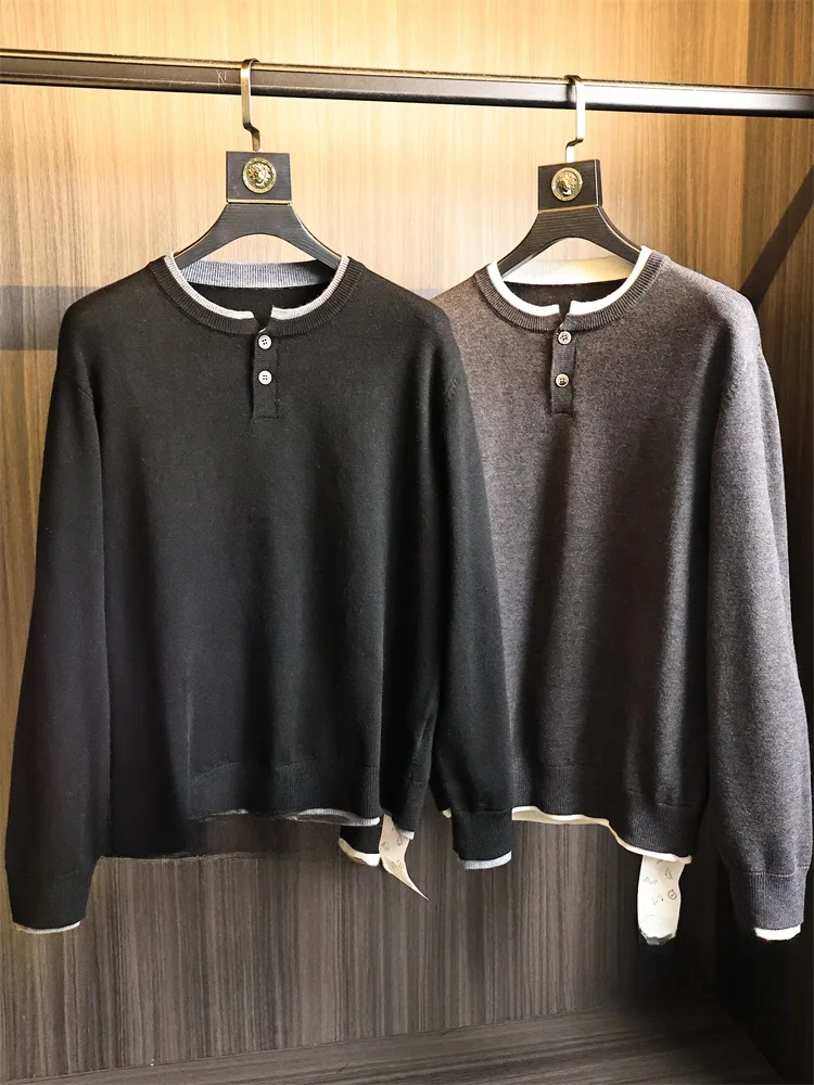 Модный повседневный трикотаж, мужской цветной воротник Генри, длинный свек, мягкая смесь полиэстера, осенне-зимний многослойный топ
Модный повседневный трикотаж, мужской цветной воротник Генри, длинный свек, мягкая смесь полиэстера, осенне-зимний многослойный топ