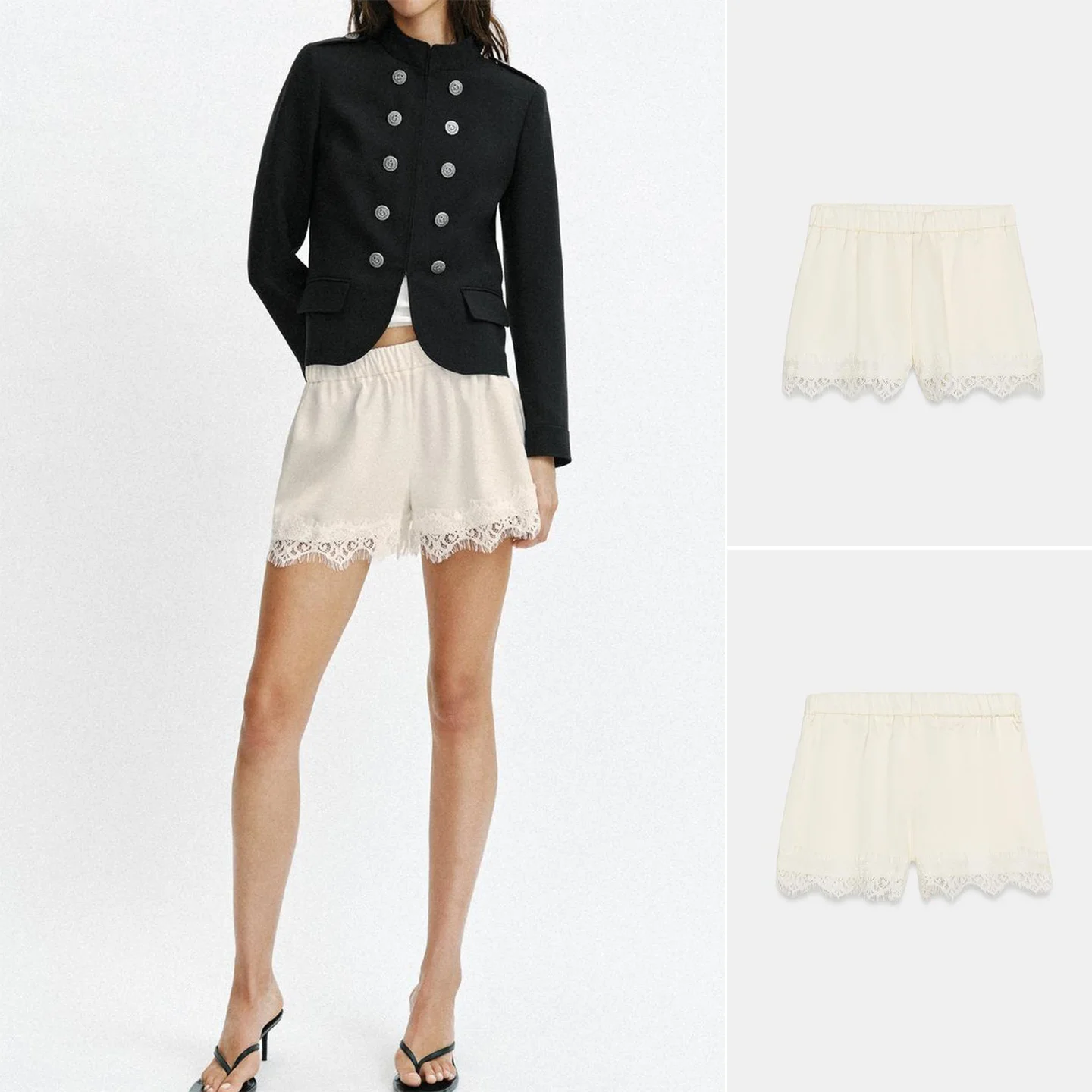 Elastic Waist Lace Patchwork Decorative Casual Straight Leg Short Pants Women's Summer New Arrival Minimalist Style Polyester...
Elastic Waist Lace Patchwork Decorative Casual Straight Leg Short Pants Women's Summer New Arrival Minimalist Style Polyester...
