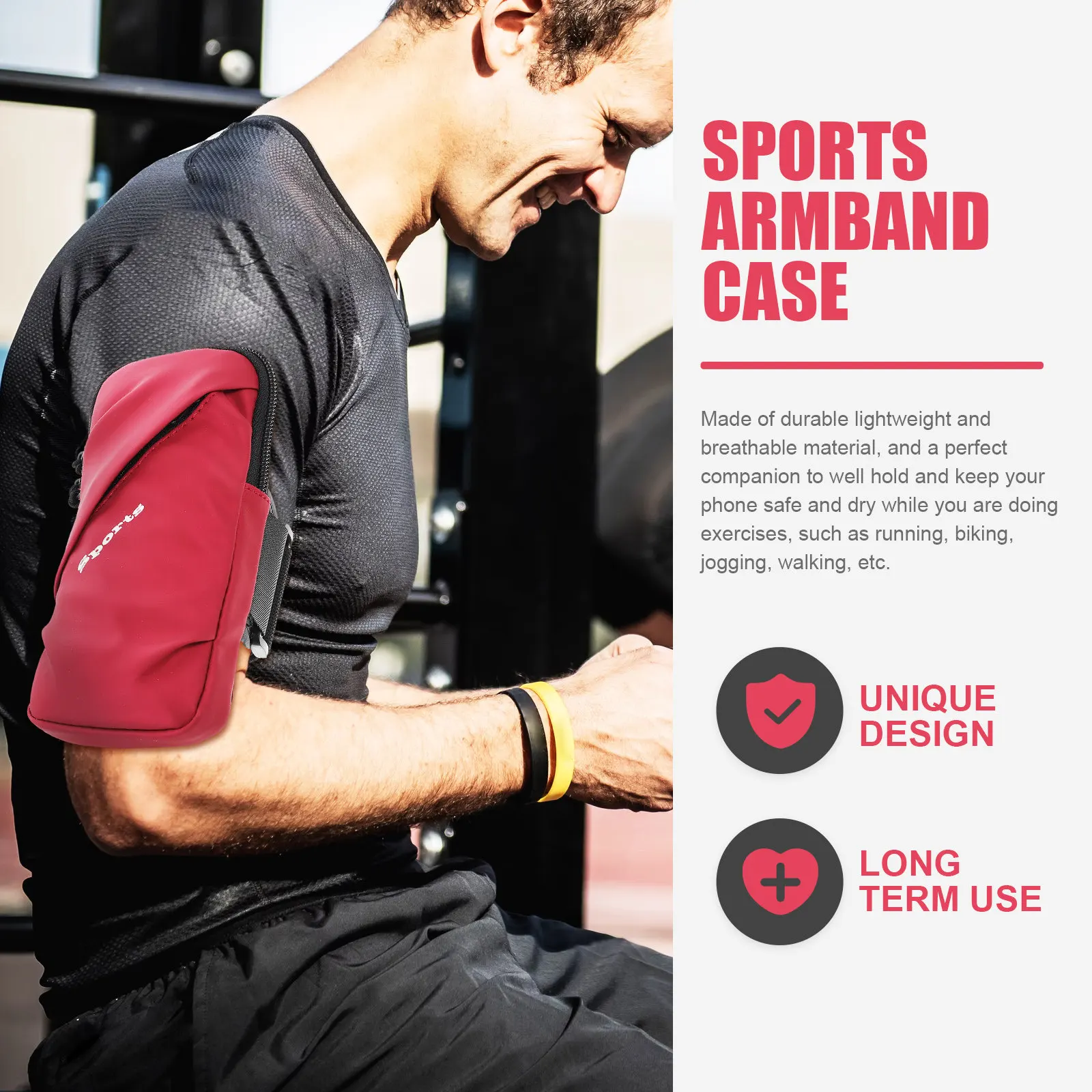 Running Phone Armband Lightweight Breathable Cell Phone Arm Pouch Double Zipper Sports Arm Storage Bag for Jogging Workout
Running Phone Armband Lightweight Breathable Cell Phone Arm Pouch Double Zipper Sports Arm Storage Bag for Jogging Workout