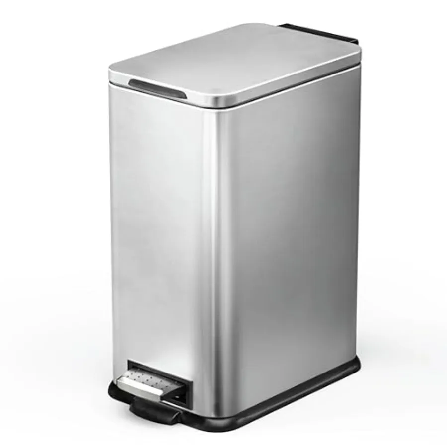 4 Gallon Slim Kitchen Trash Can with Soft Close Lid and Step Pedal Stainless Steel Wastebasket with Removable Liner Silver
4 Gallon Slim Kitchen Trash Can with Soft Close Lid and Step Pedal Stainless Steel Wastebasket with Removable Liner Silver