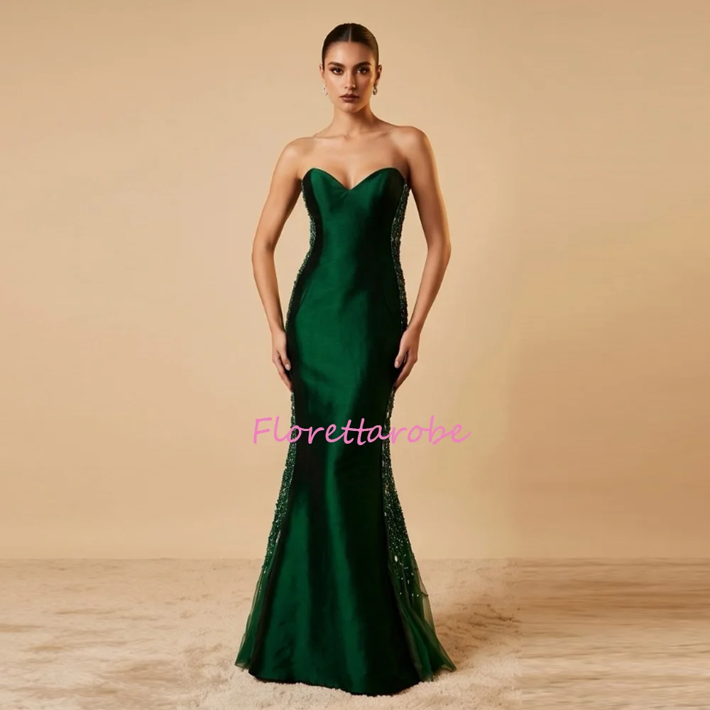 Dark Green Aso Ebi Strapless Luxury Beads Evening Gowns Sleeveless Women Party Dress Mermaid Prom Dresses Customized
Dark Green Aso Ebi Strapless Luxury Beads Evening Gowns Sleeveless Women Party Dress Mermaid Prom Dresses Customized
