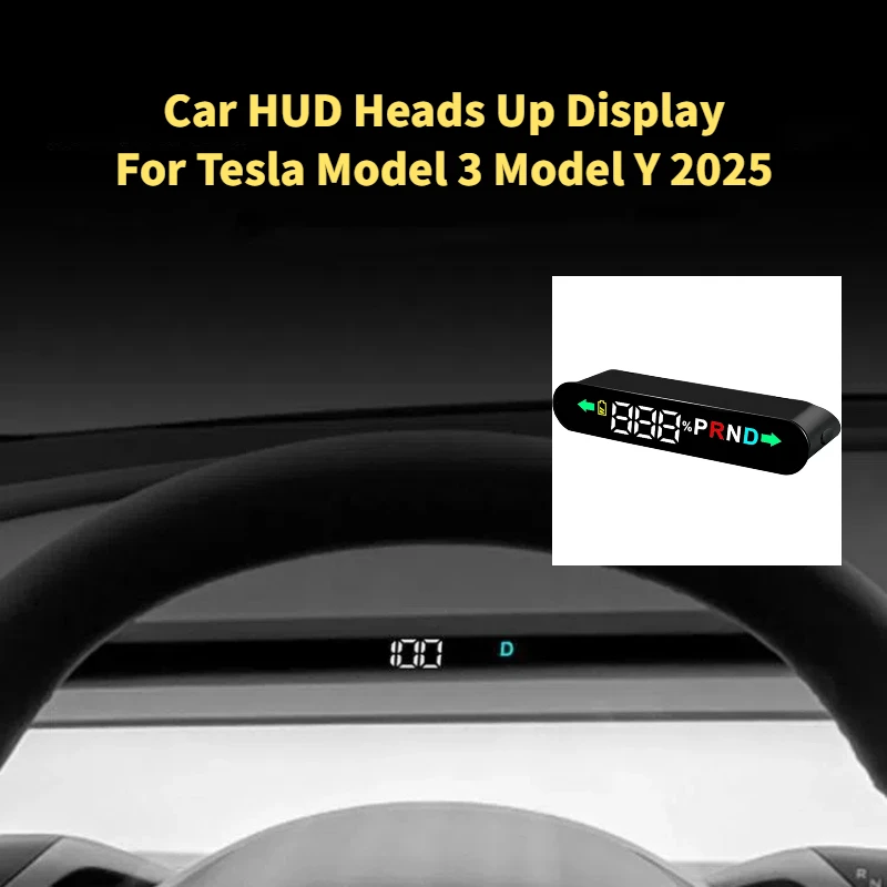 Automotive Head-Up Smart Display for Tesla Model 3/Y Juniper Intelligent Air Code Meter LCD Instrument Dedicated HUD Accessories